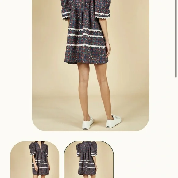 HUNTER BELL Jenkins Dress in Vintage Patchwork - Like New (XS) - Picture 5 of 15